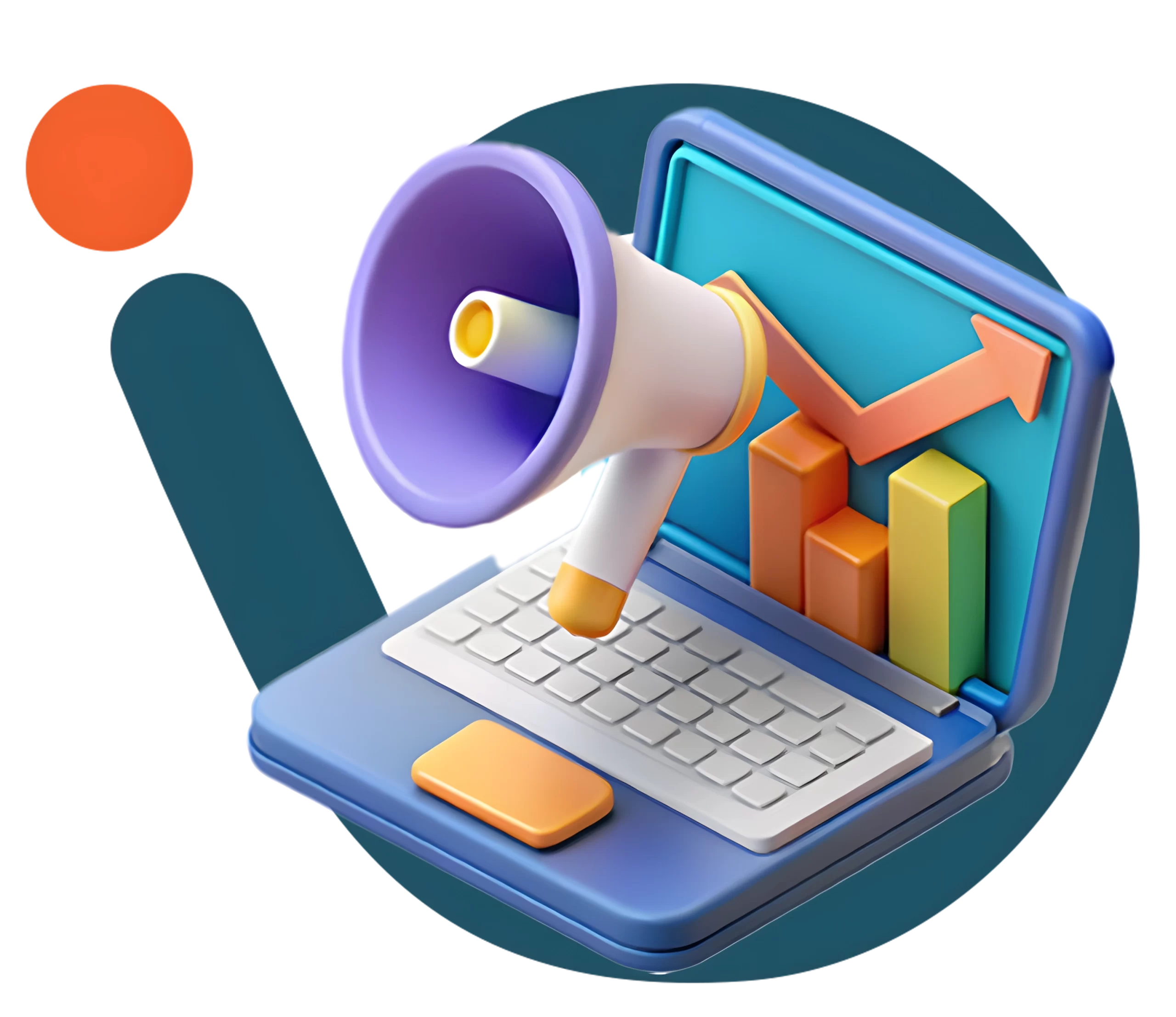 Mazaya Integrated Solutions logo with laptop and mic, symbolizing digital marketing services in Vision 2030